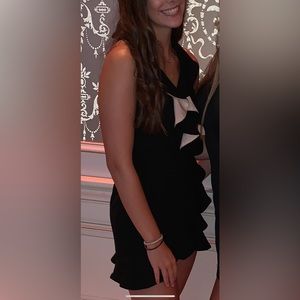 Black Ruffle Mini Dress
